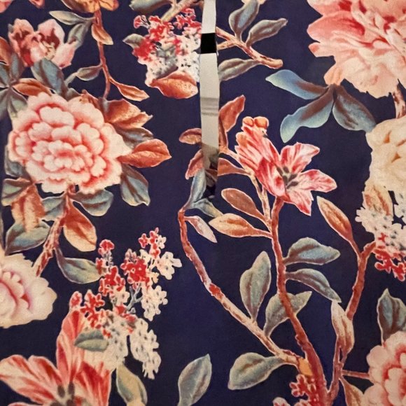 Cynthia Rowley Floral Soft V-Neck Top Blouse - XL - Picture 5 of 8